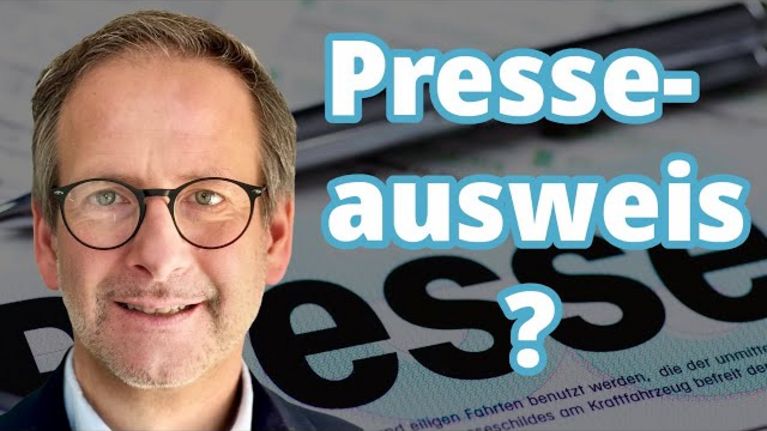 YouTube Video: Brauchen Journalisten in Deutschland einen Presseausweis? ⚖